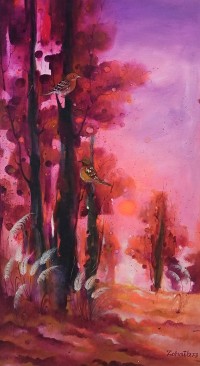 Zohaib Rind, 16 x 36 Inch, Acrylic on Canvas, Abstract Painting, AC-ZR-340 Zohaib Rind, 16 x 36 Inch, Acrylic on Canvas, Abstract Painting, AC-ZR-340